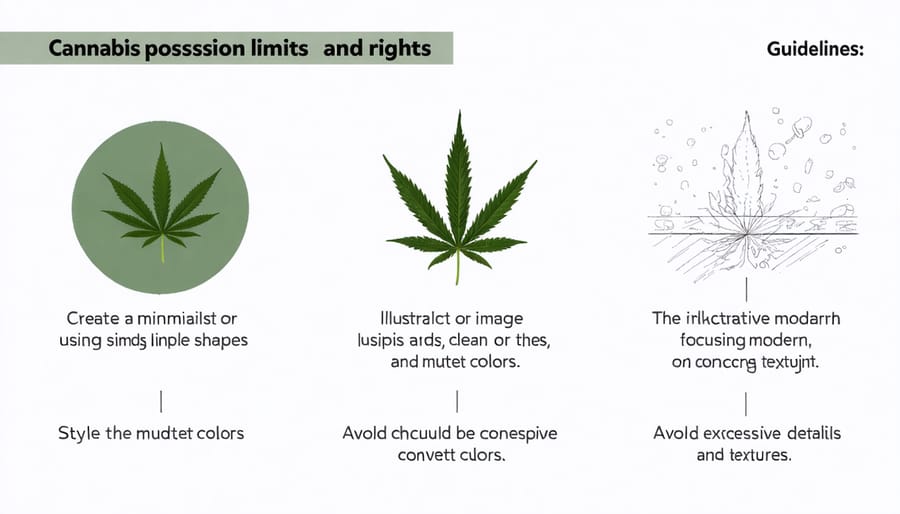 Visual representation of legal cannabis possession amounts and basic rights